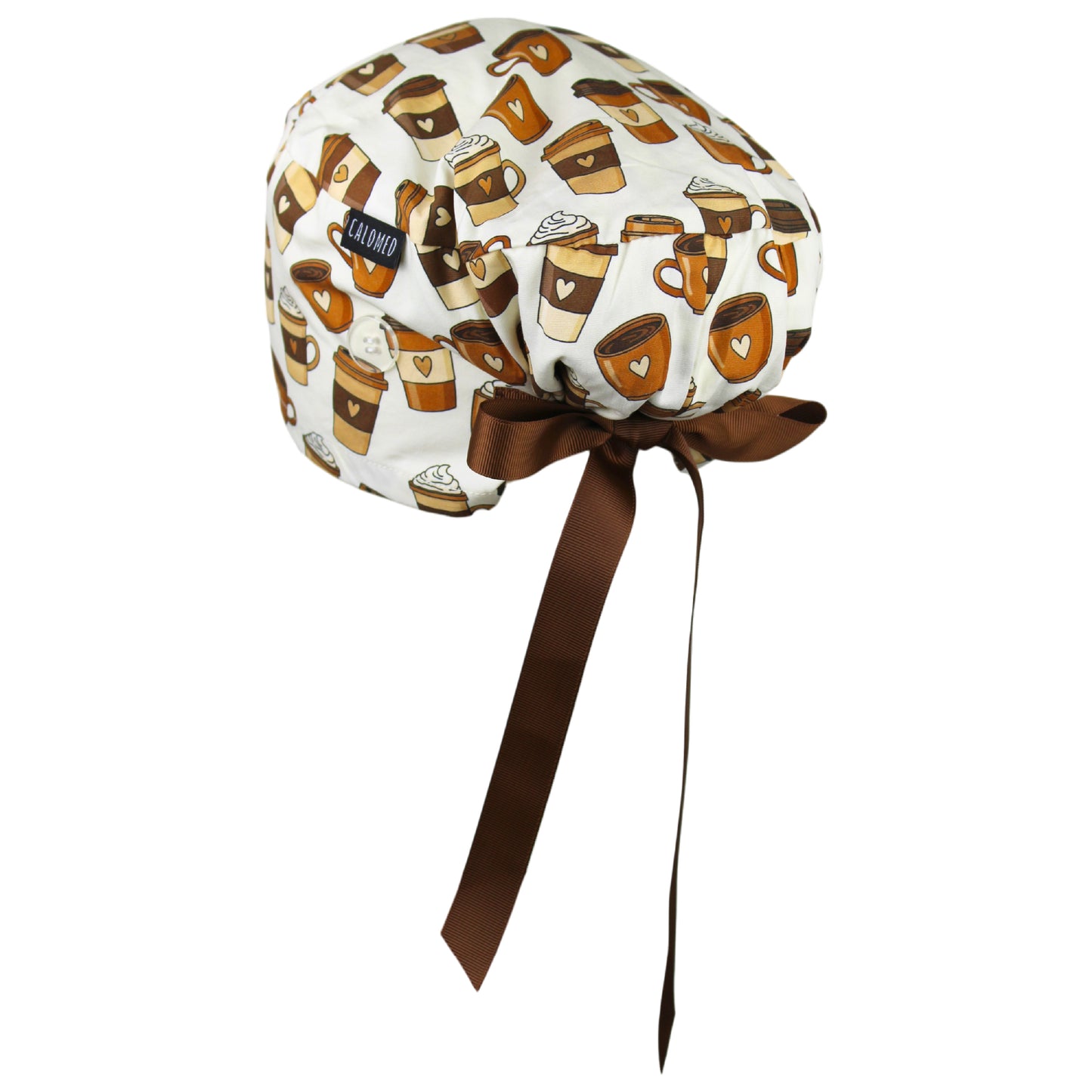 Comforting Coffee Cups Euro Scrub Cap