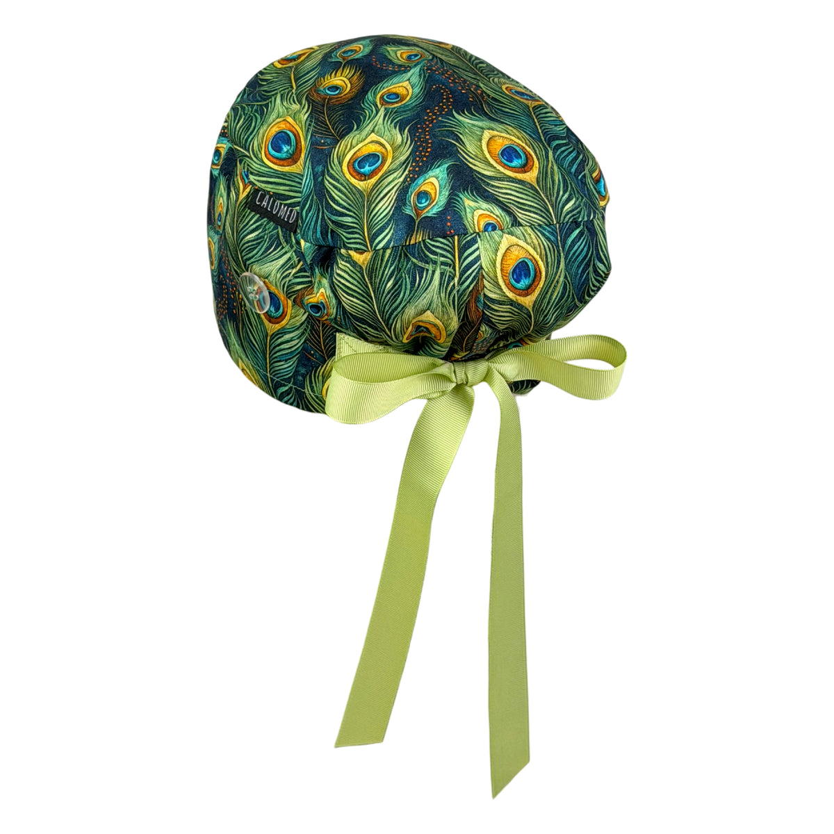 Majesting Peacock Feathers Euro Scrub Cap