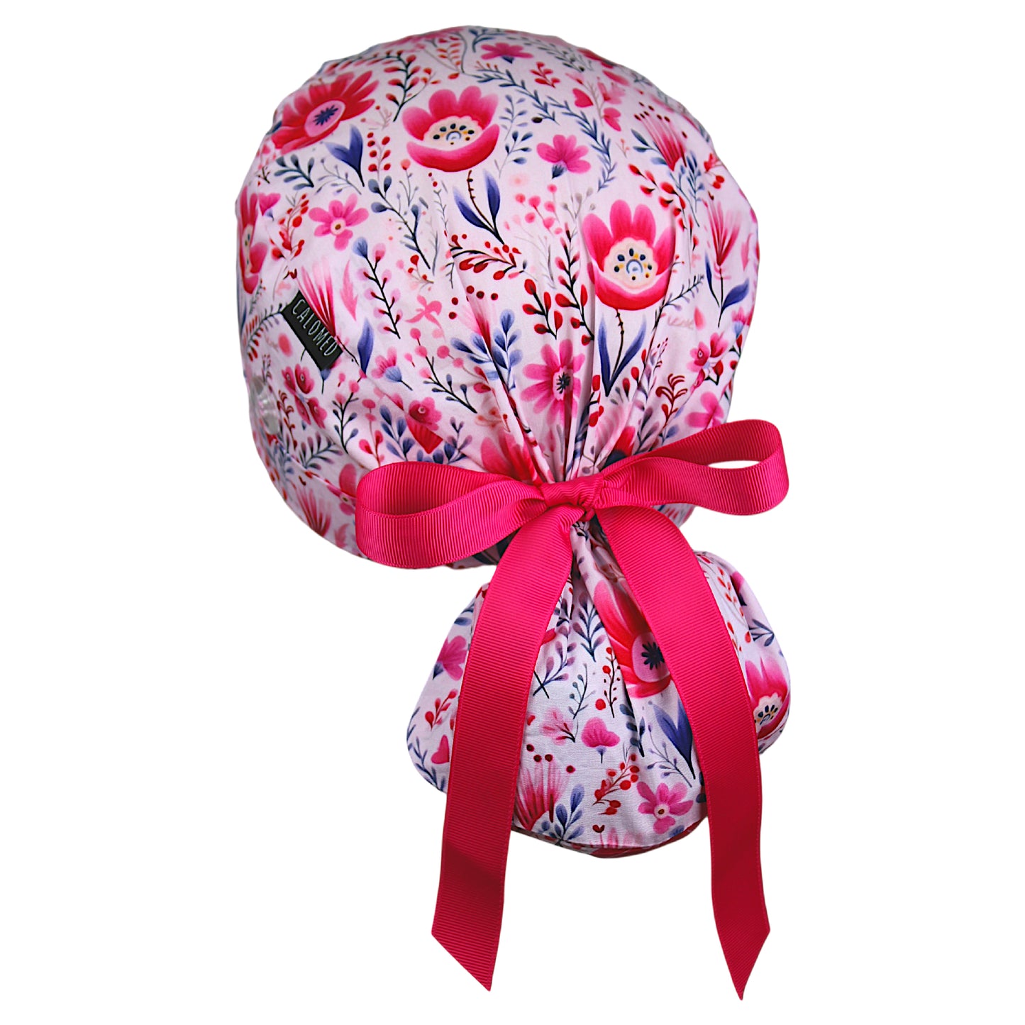 Pink Sugarplum Botanica Ponytail Scrub Cap