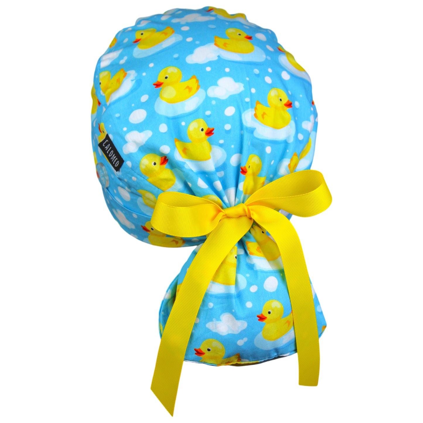 Bubble Bath Duckies Ponytail Scrub Cap