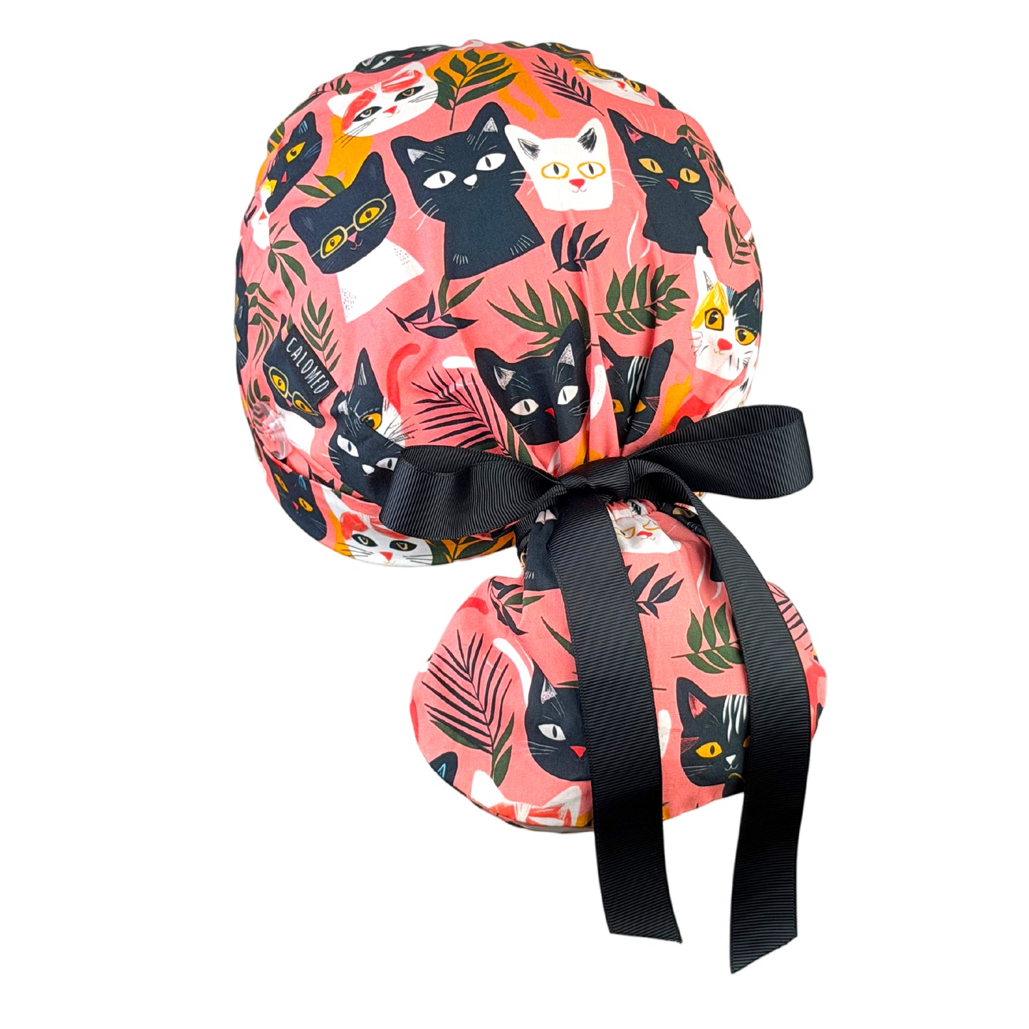 Cool Cat Club Ponytail Scrub Cap