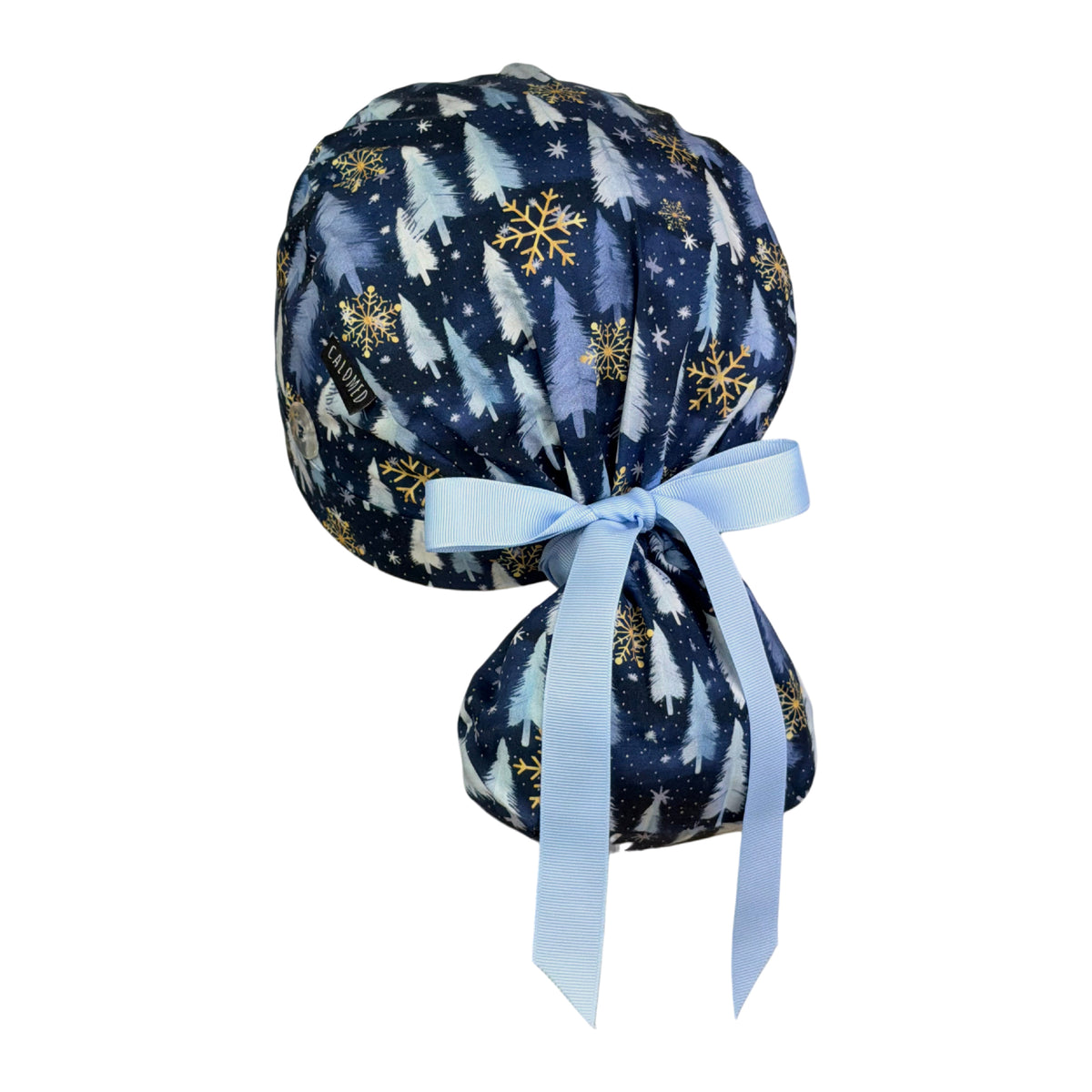 Winter Wonderland Ponytail Scrub Cap
