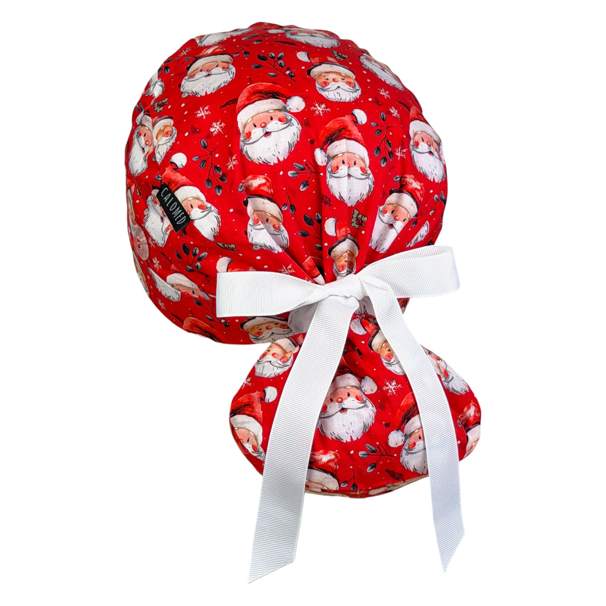 Jolly Santa Ponytail Scrub Cap