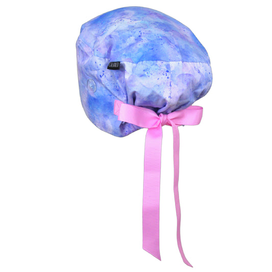 Purple Paint Splatter Euro Scrub Cap - 100% Cotton