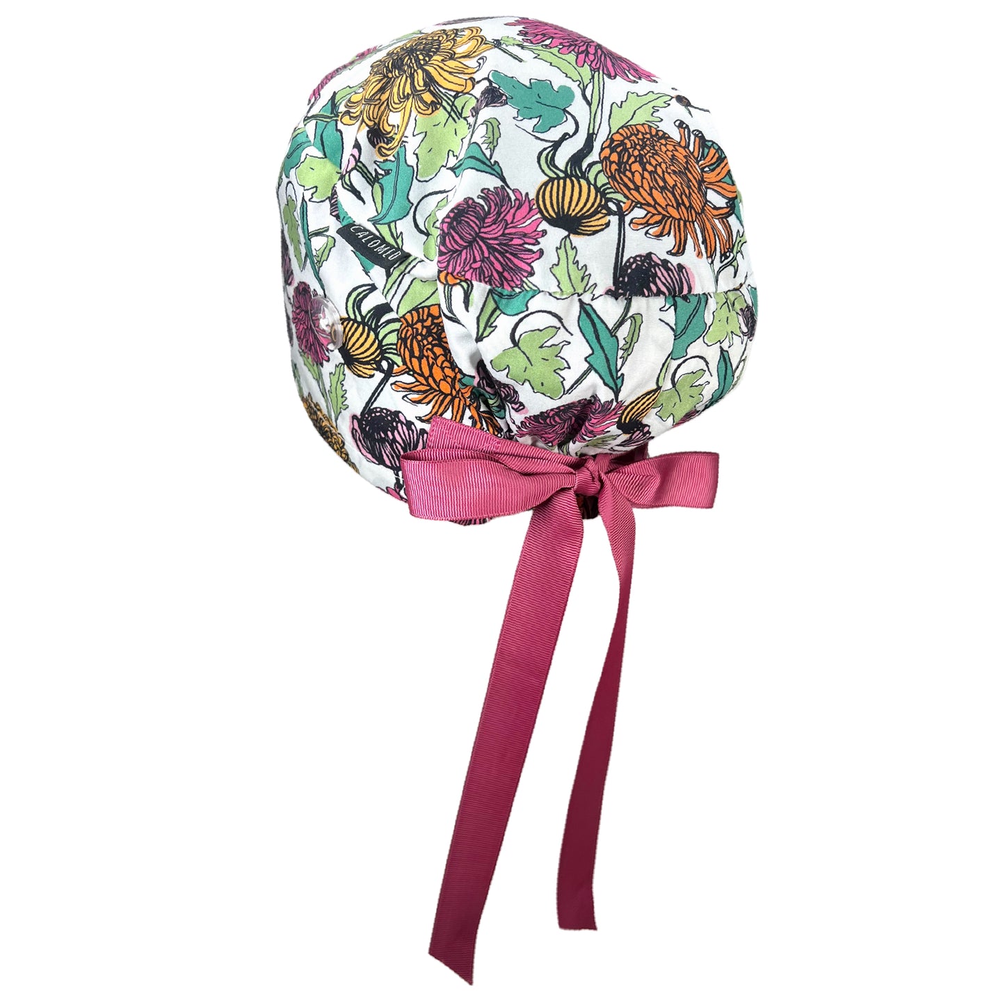 Japanese Chrysanthemum Flowers Euro Scrub Cap