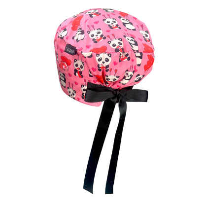 Sweet Panda Love Euro Scrub Cap