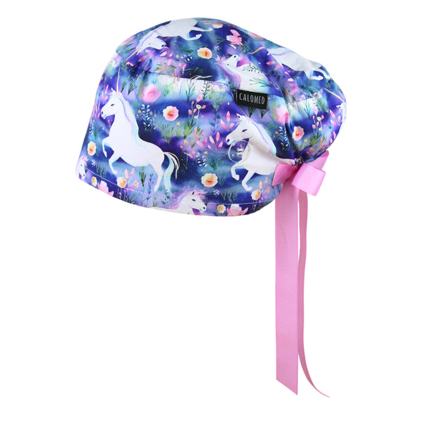 Whimsical Healing Unicorns Euro Scrub Cap