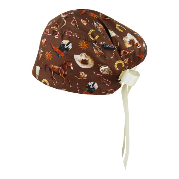 Western Horse Ranch Euro Scrub Cap