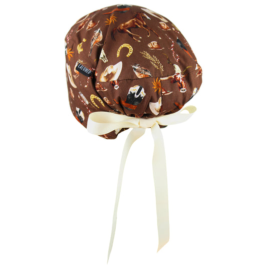 Western Horse Ranch Euro Scrub Cap