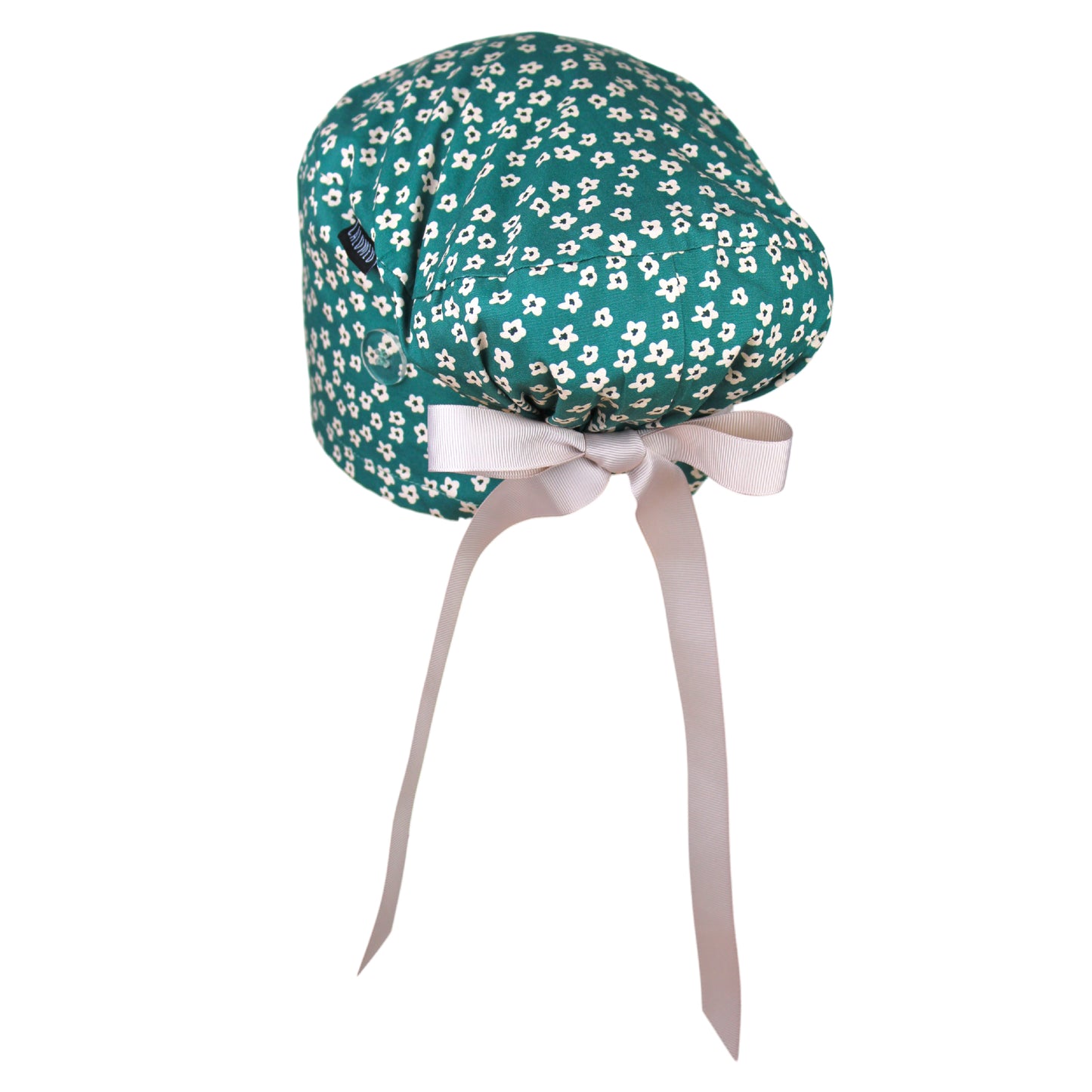 Soft Sage Blossoms Euro Scrub Cap