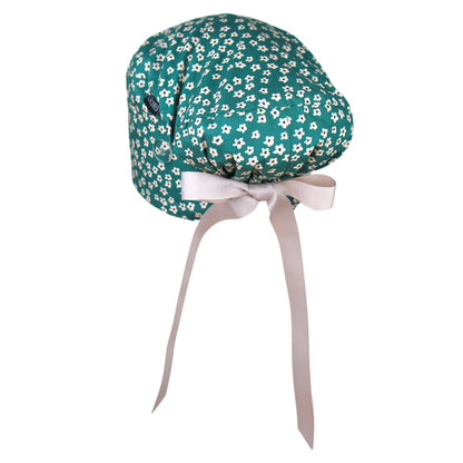 Soft Sage Blossoms Euro Scrub Cap