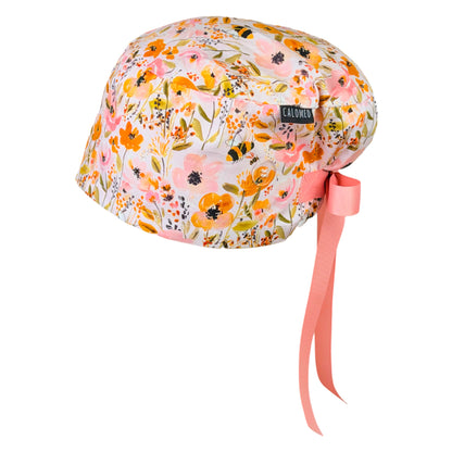 Golden Wildflower Bee Garden Euro Scrub Cap