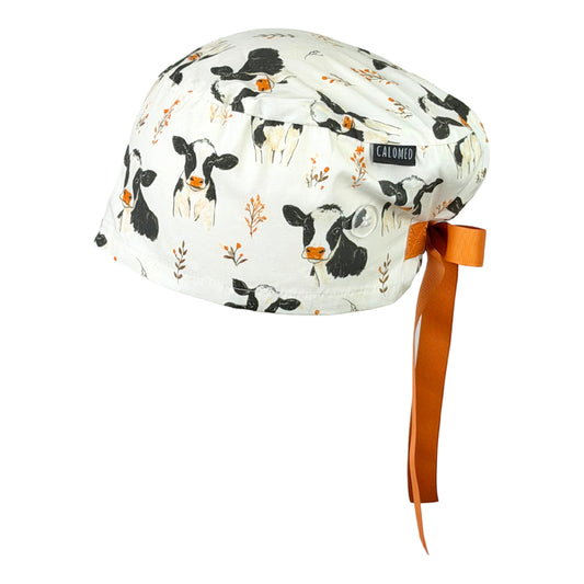 Moo Crew Farmyard Meadow Euro Scrub Cap