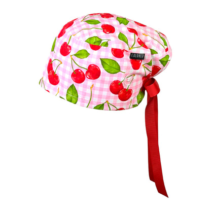 Sweet Cherry Picnic Euro Scrub Cap
