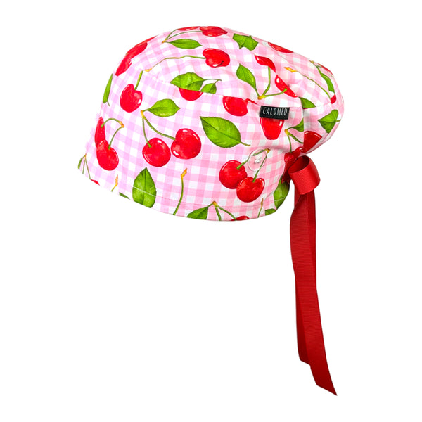 Sweet Cherry Picnic Euro Scrub Cap