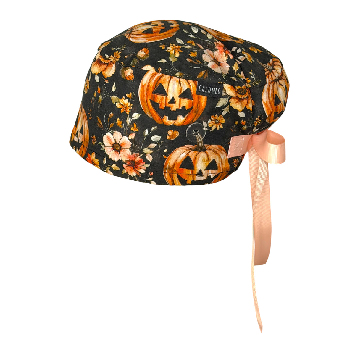 Spooky Pumpkin Night Garden Euro Scrub Cap