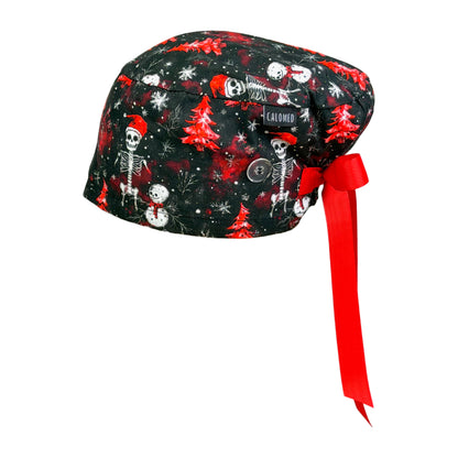 Christmas Skeleton Euro Scrub Cap
