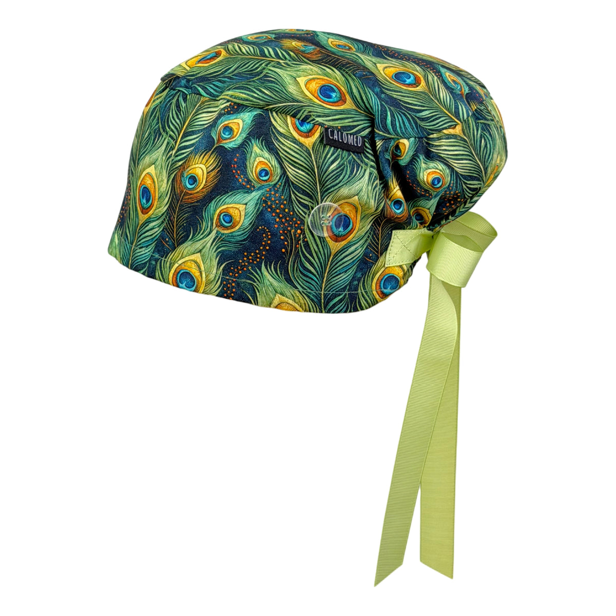 Majesting Peacock Feathers Euro Scrub Cap