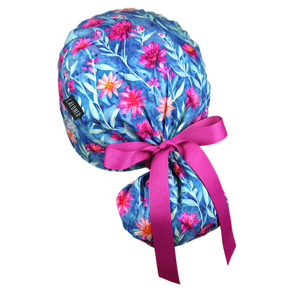Rosewater Garden Ponytail Scrub Cap
