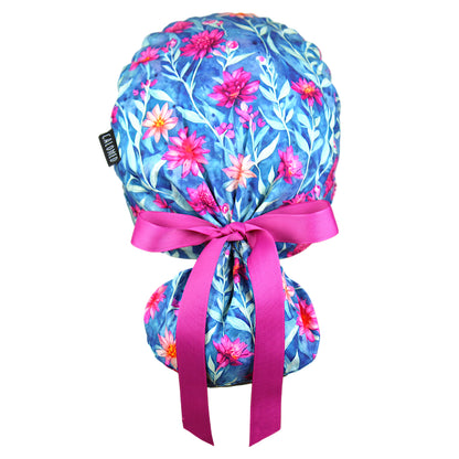 Rosewater Garden Ponytail Scrub Cap