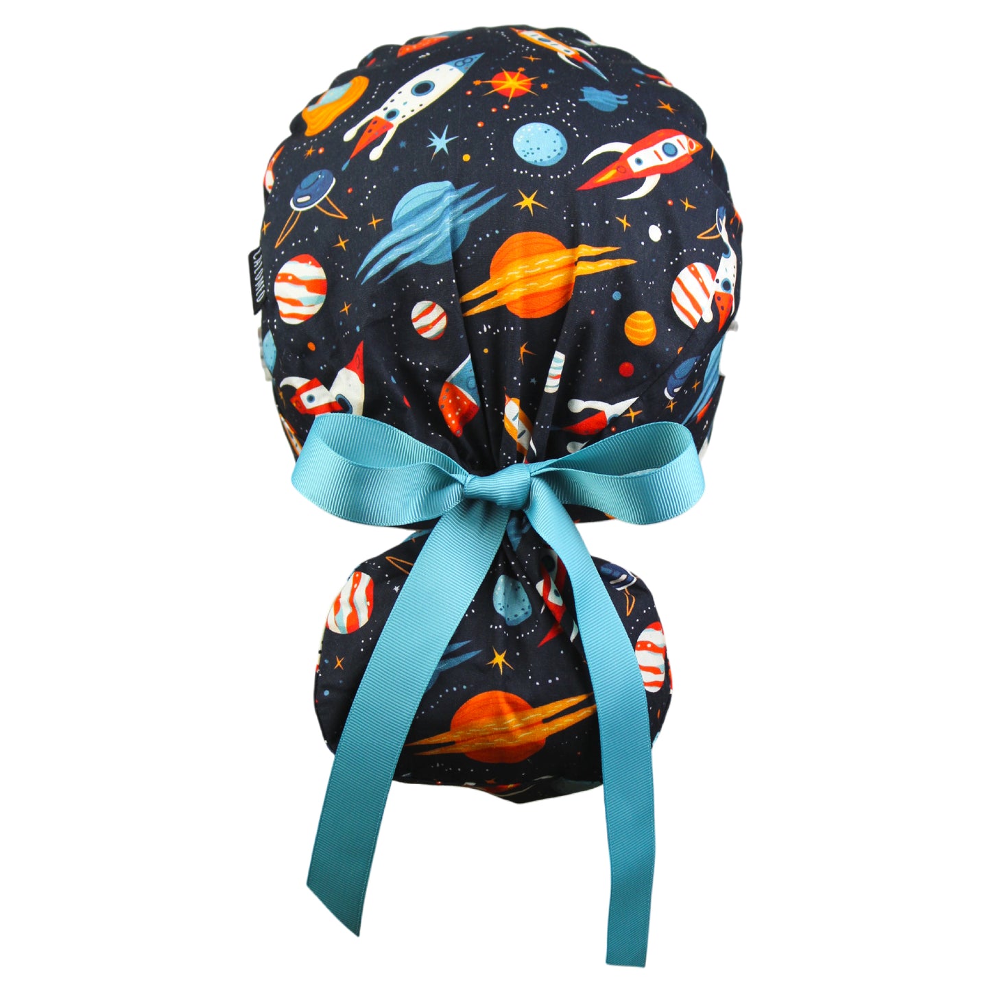 Cosmic Launch Ponytail Scrub Cap