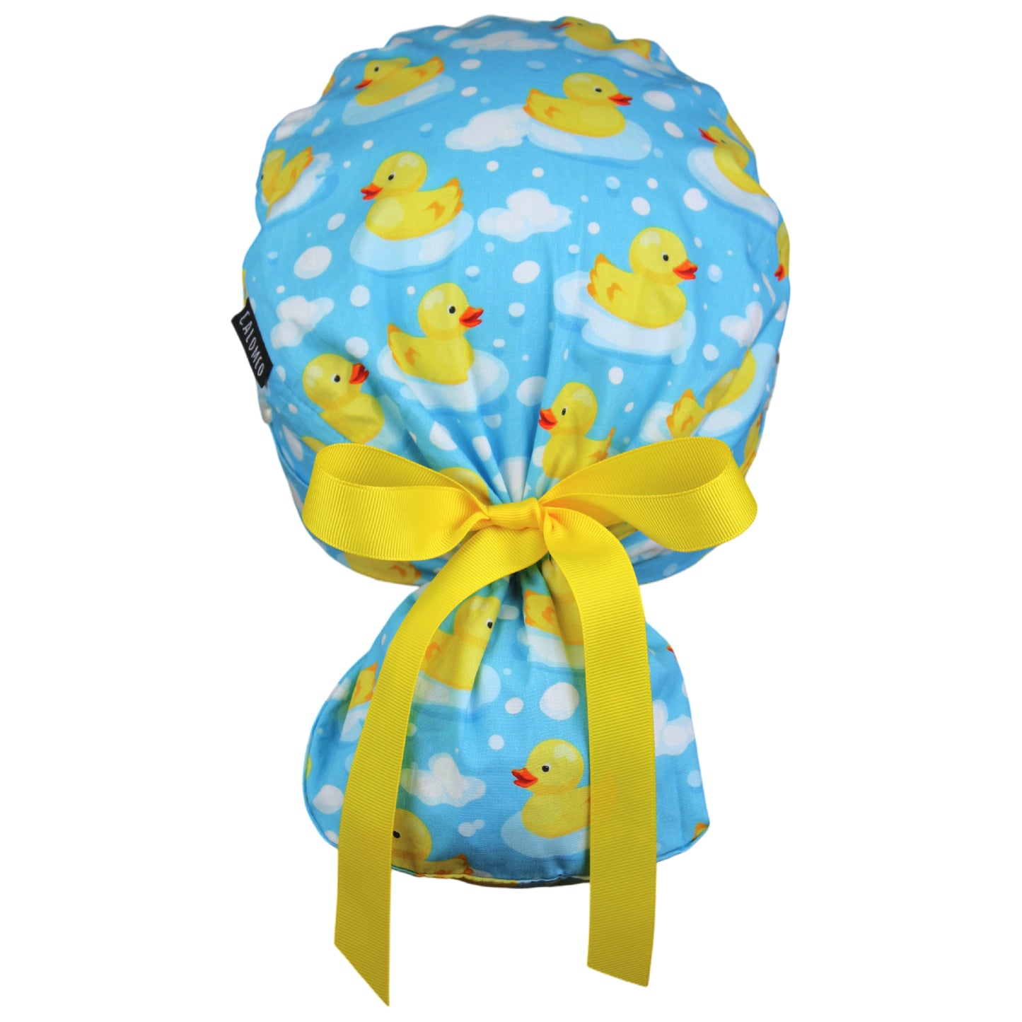 Bubble Bath Duckies Ponytail Scrub Cap