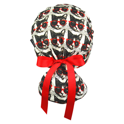 Cat-Itude Ponytail Scrub Cap