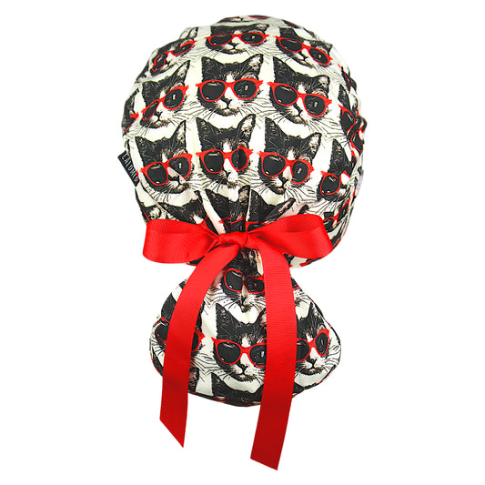 Cat-Itude Ponytail Scrub Cap