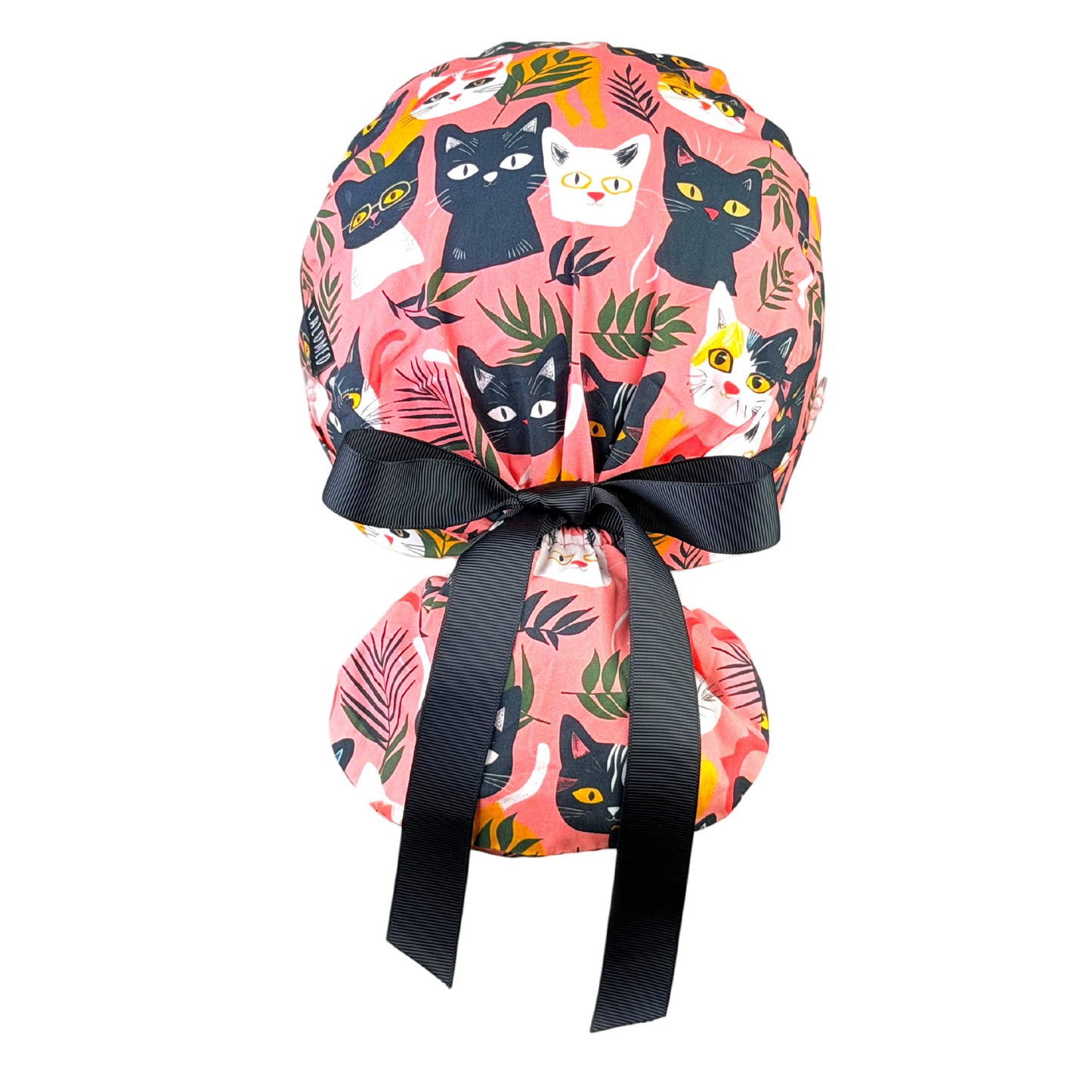 Cool Cat Club Ponytail Scrub Cap