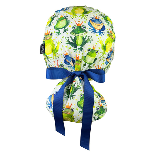 Majesting Frogs Pond Party Ponytail Scrub Cap