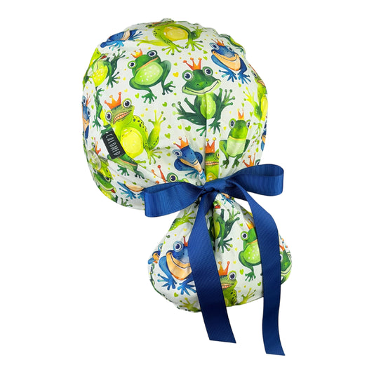 Majesting Frogs Pond Party Ponytail Scrub Cap