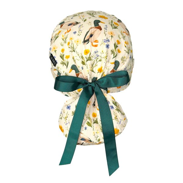 Duckling Meadow Ponytail Scrub Cap