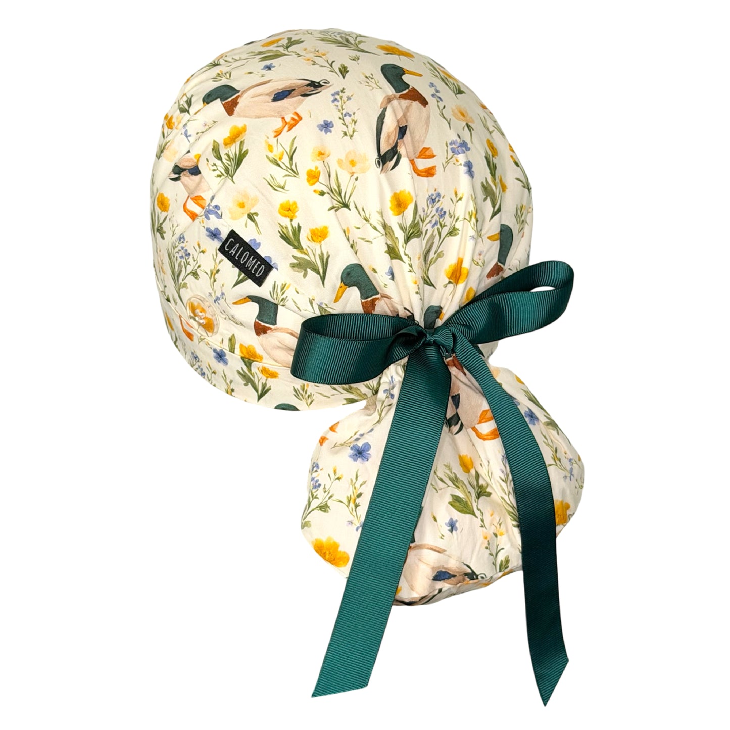 Duckling Meadow Ponytail Scrub Cap