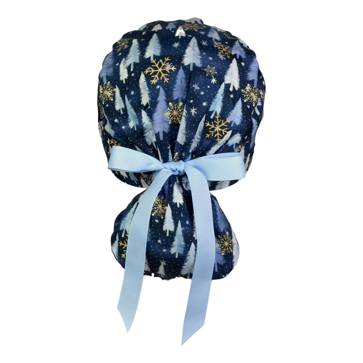 Winter Wonderland Ponytail Scrub Cap