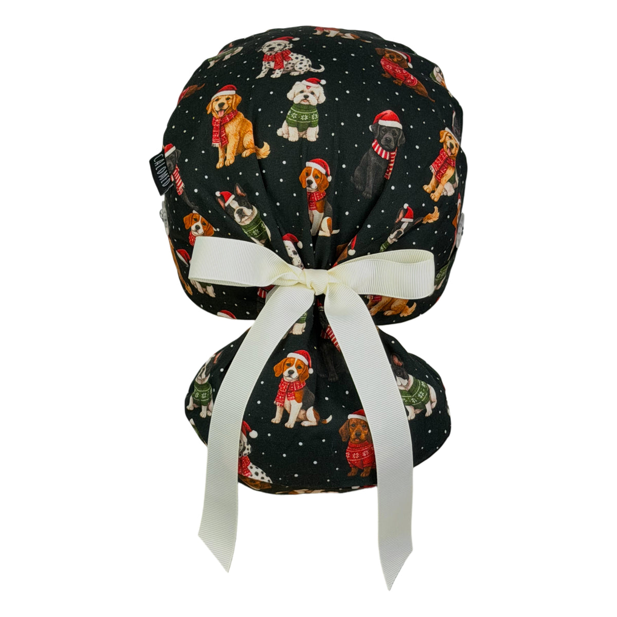 Santa Paws Ponytail Scrub Cap