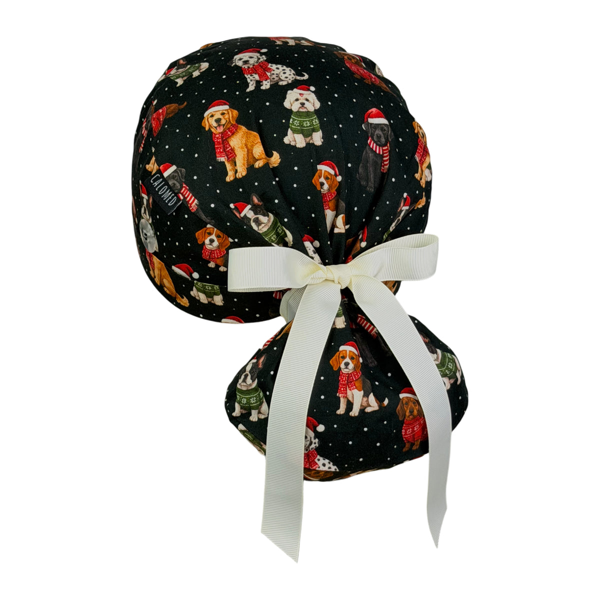 Santa Paws Ponytail Scrub Cap