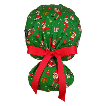 Elf Squad Ponytail Scrub Cap