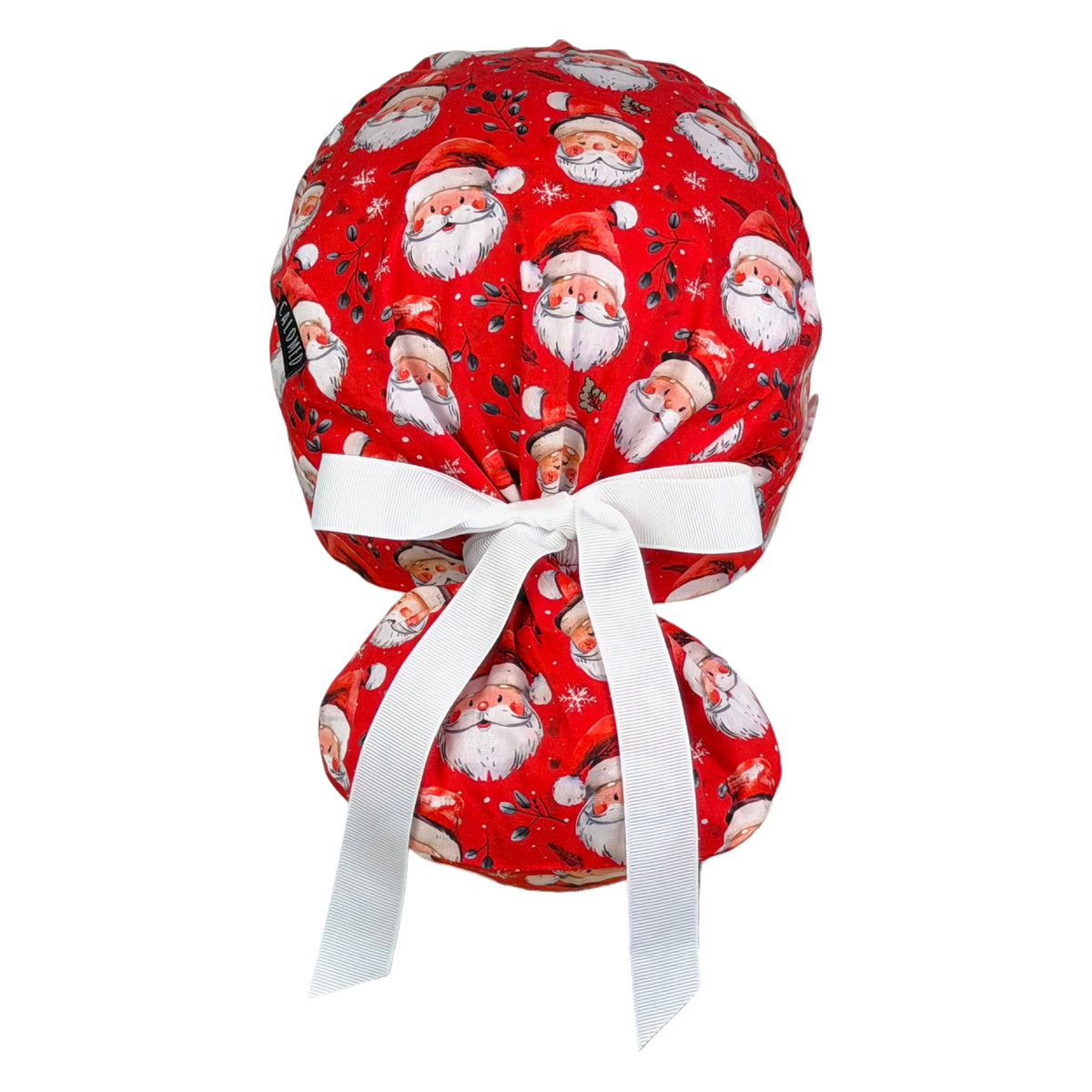 Jolly Santa Ponytail Scrub Cap