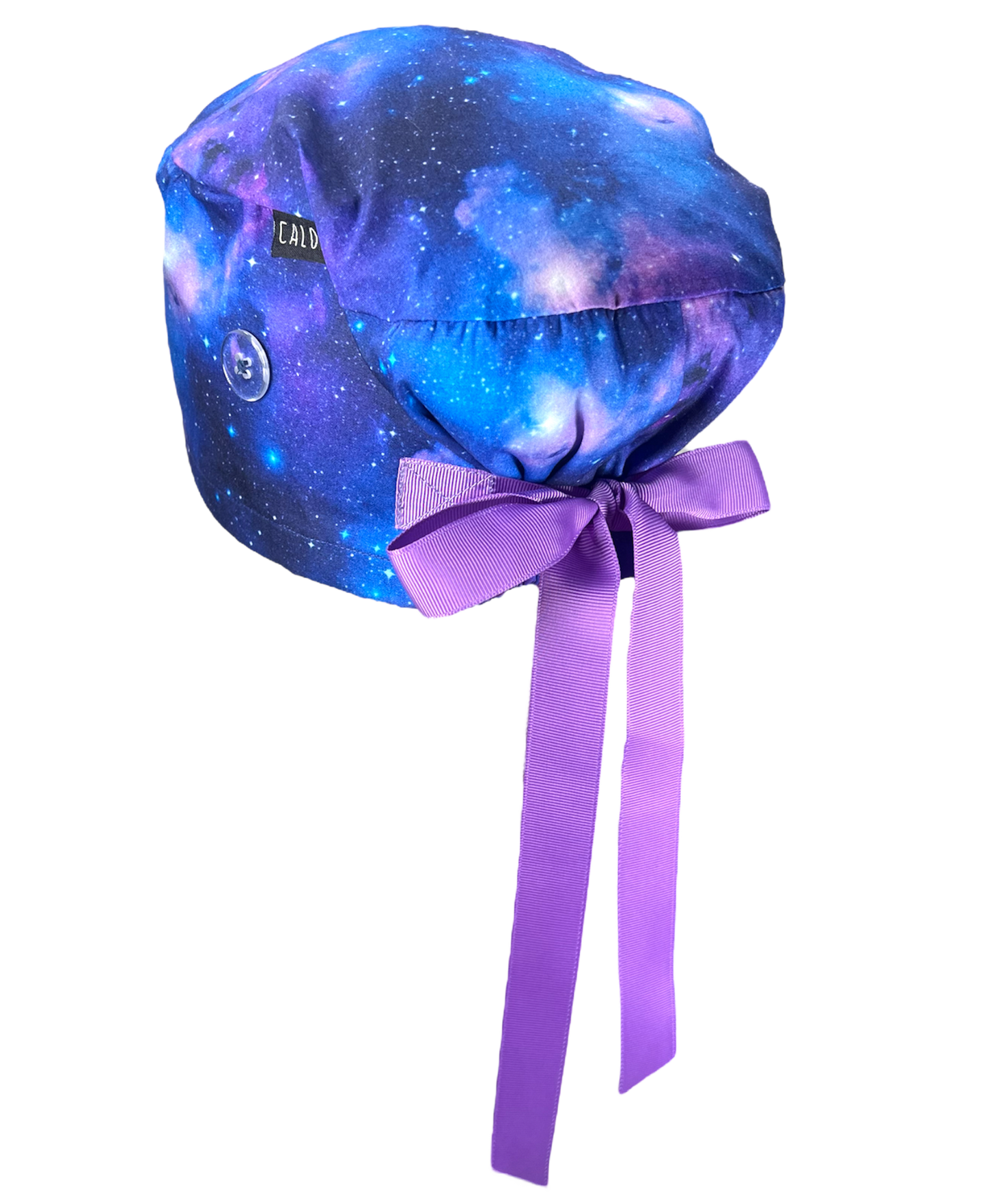 Blue Space with Purple Clouds Euro Scrub Cap - 100% Cotton