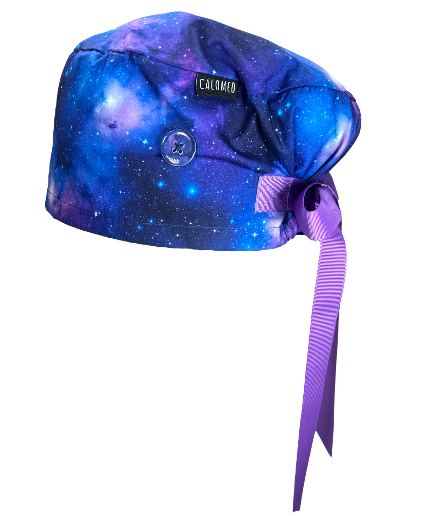 Blue Space with Purple Clouds Euro Scrub Cap - 100% Cotton