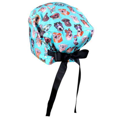 Dogs with Sunglasses Euro Scrub Cap - 100% Cotton