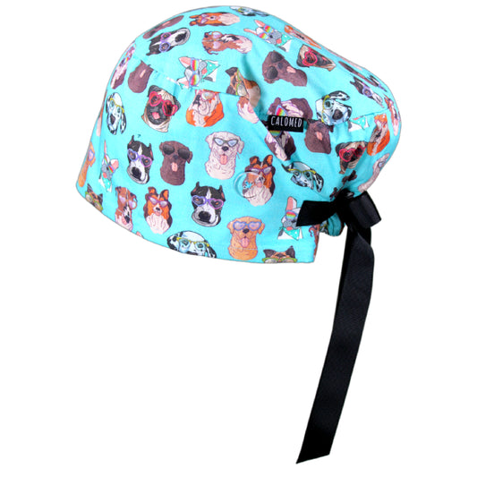 Dogs with Sunglasses Euro Scrub Cap - 100% Cotton