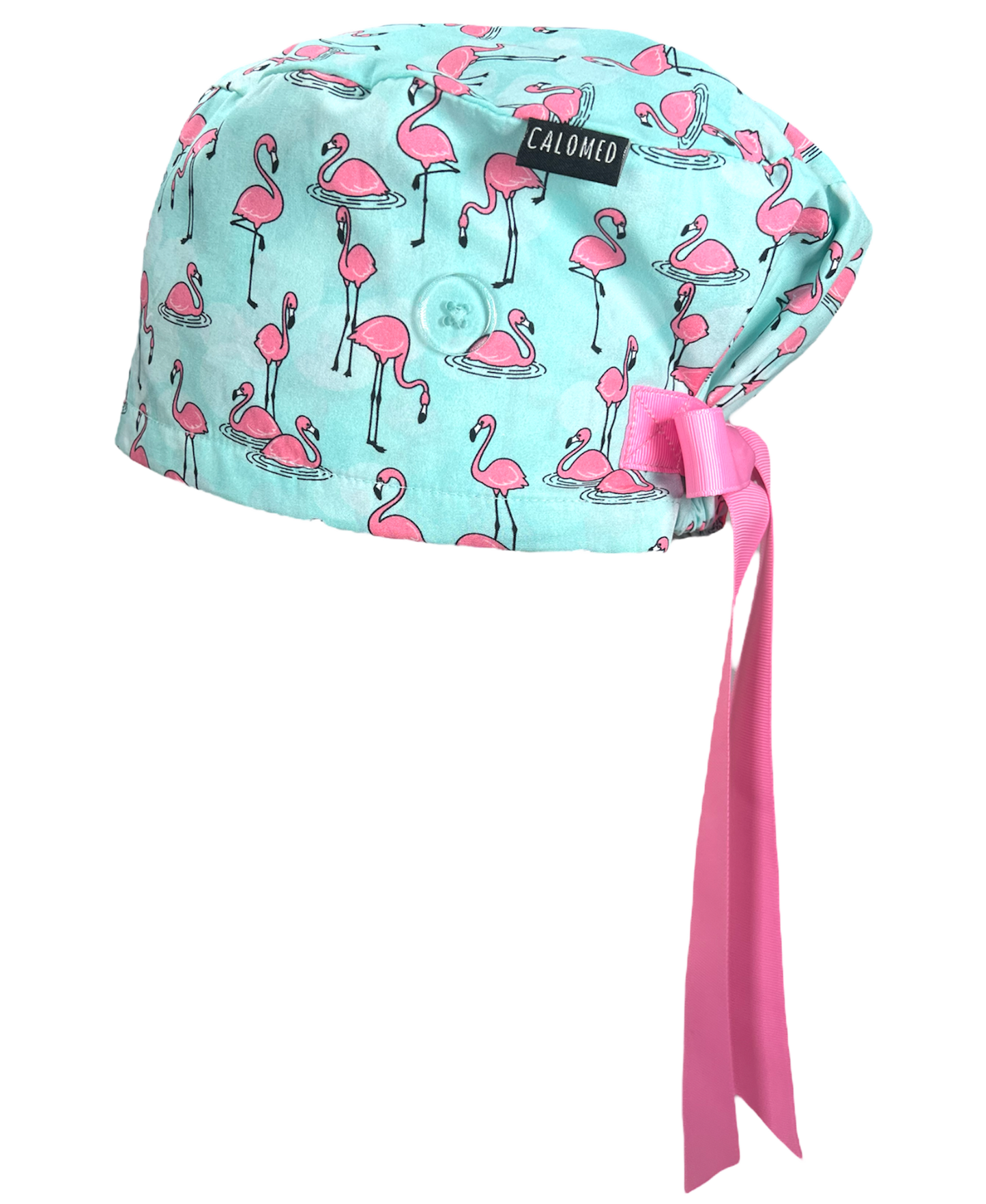 Flamingos in Puddles Euro Scrub Cap