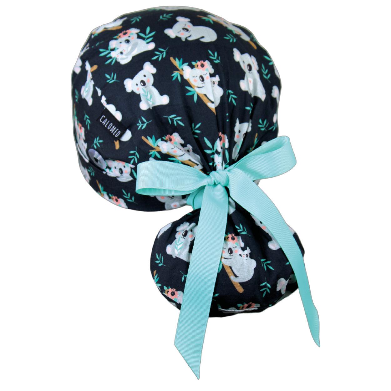 Koalas in Trees Ponytail Scrub Cap Ponytail Scrub Cap - 100% Cotton
