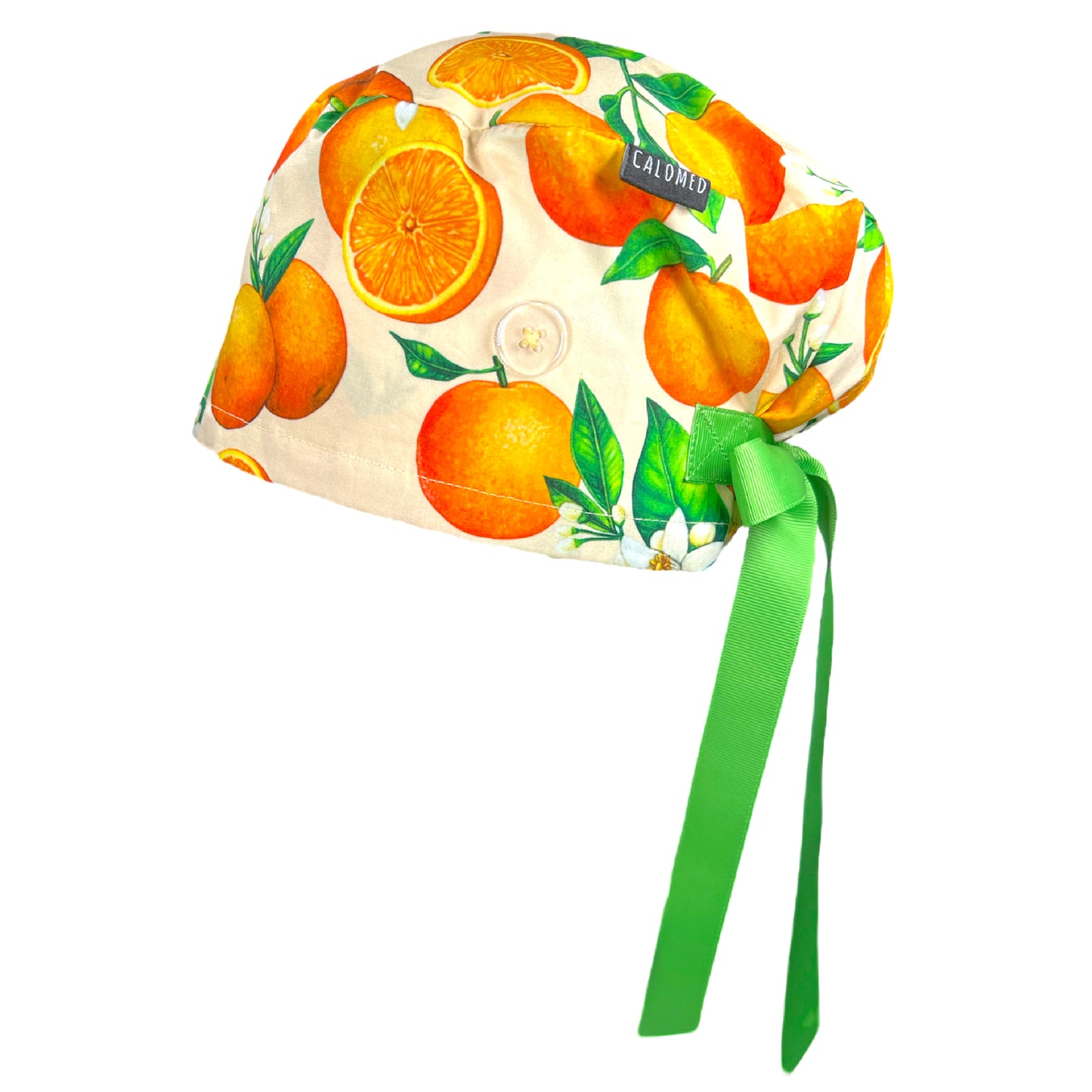 Oranges on Peach Euro Scrub Cap