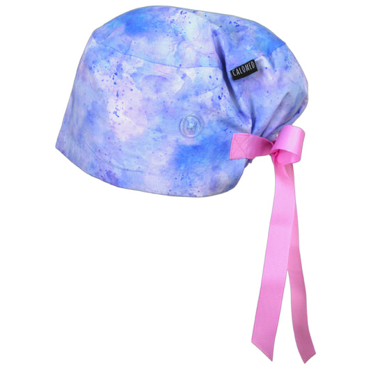 Purple Paint Splatter Euro Scrub Cap - 100% Cotton