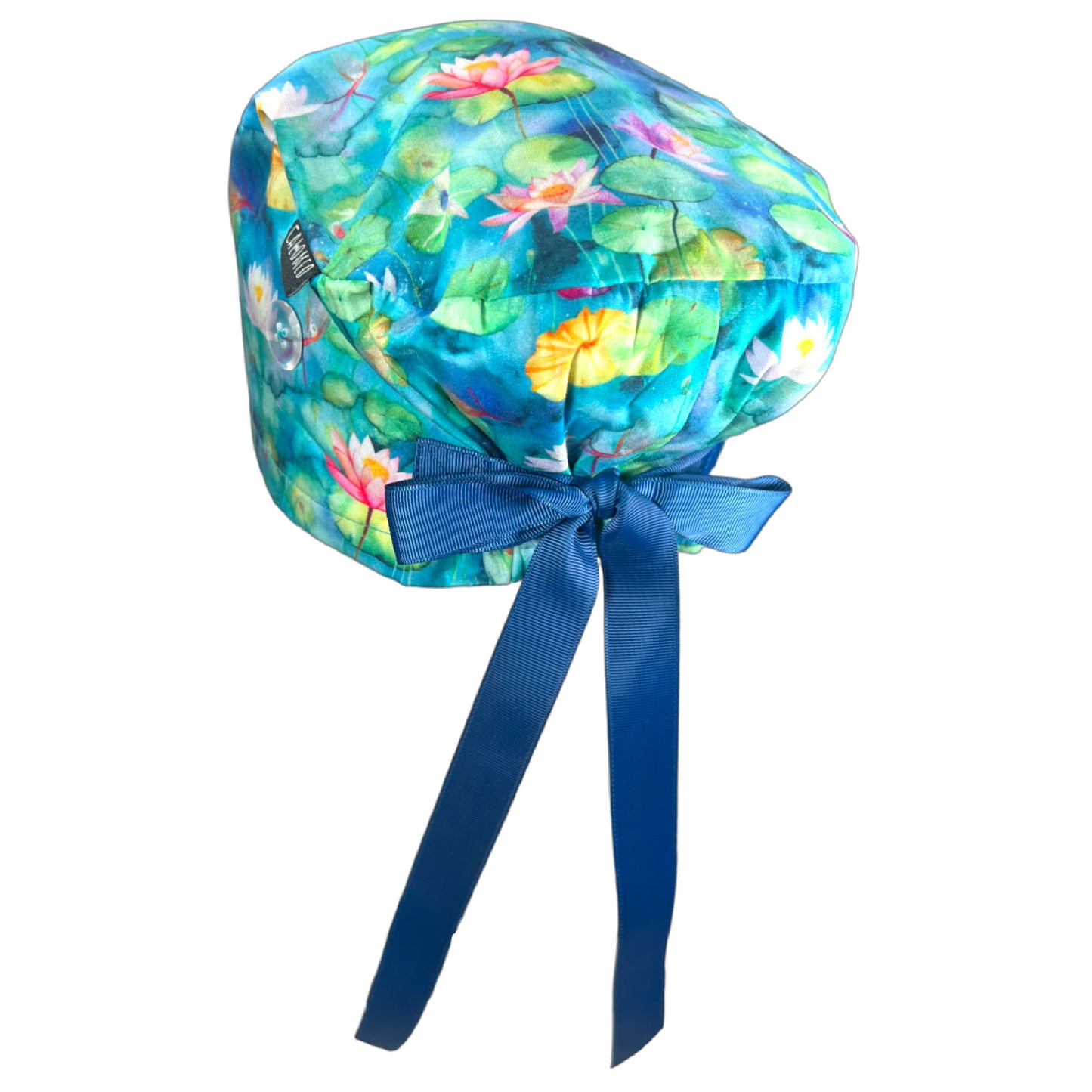 Waterlilies Euro Scrub Cap - 100% Cotton