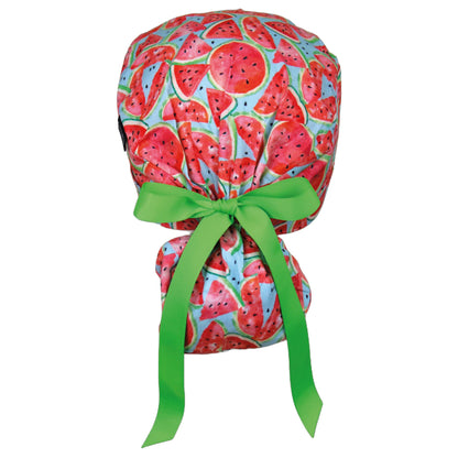 Watermelon Ponytail Scrub Cap - 100% Cotton