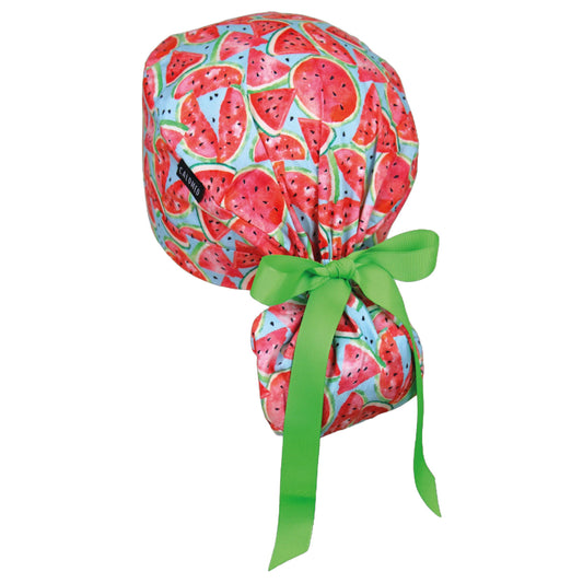 Watermelon Ponytail Scrub Cap - 100% Cotton